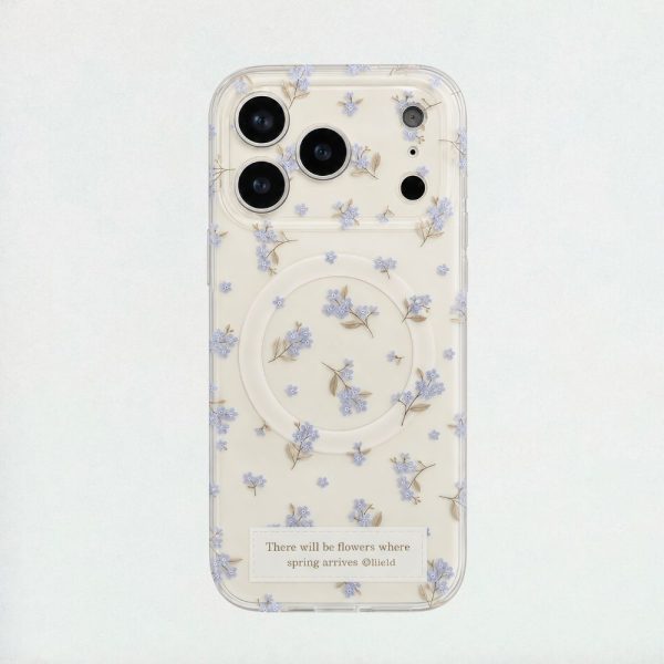 Purple Floral MagSafe iPhone Case