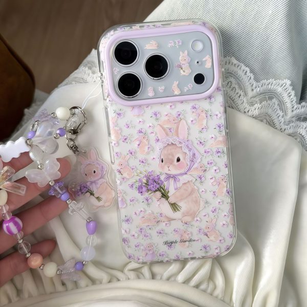 Bunny Among Purple Flowers iPhone 17 Pro Max Case